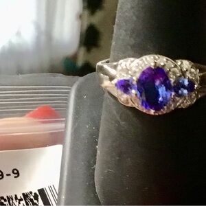 JTV Mixed Shape Tanzanite 1.01ctw 925 Silver ring